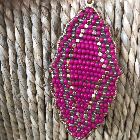 Erin McDermott Beaded Dangle Earrings - Picture 2 of 4